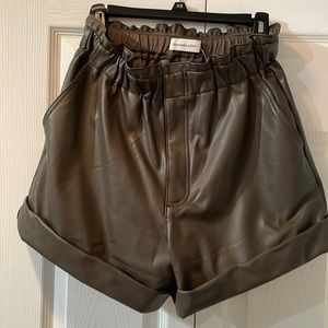 Faux Leather A&F Shorts
